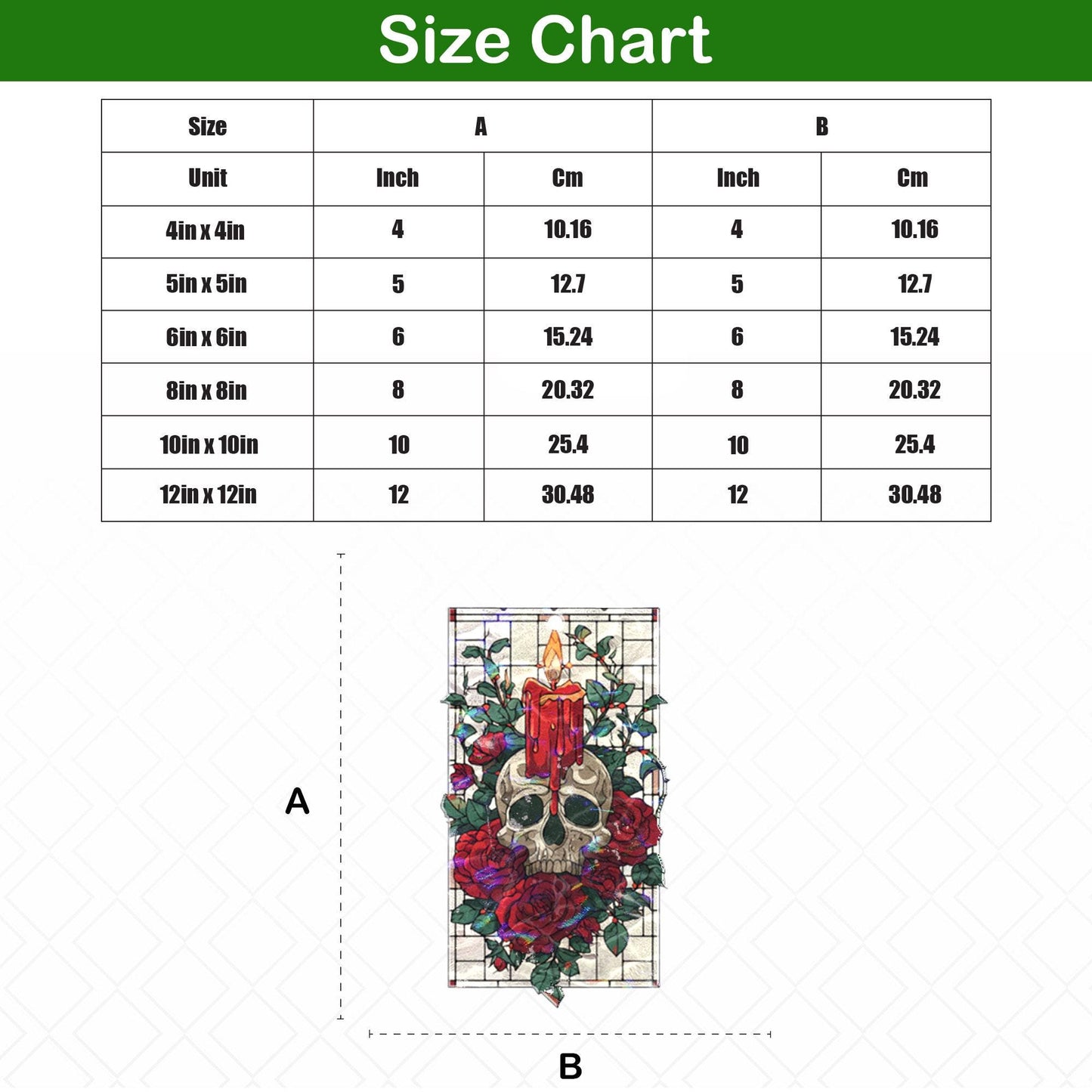 Gothic Skull Acrylic Suncatcher, Candle And Red Roses Window Hanging, Stained Glass Style Dark Art Decor, Unique Halloween Gift