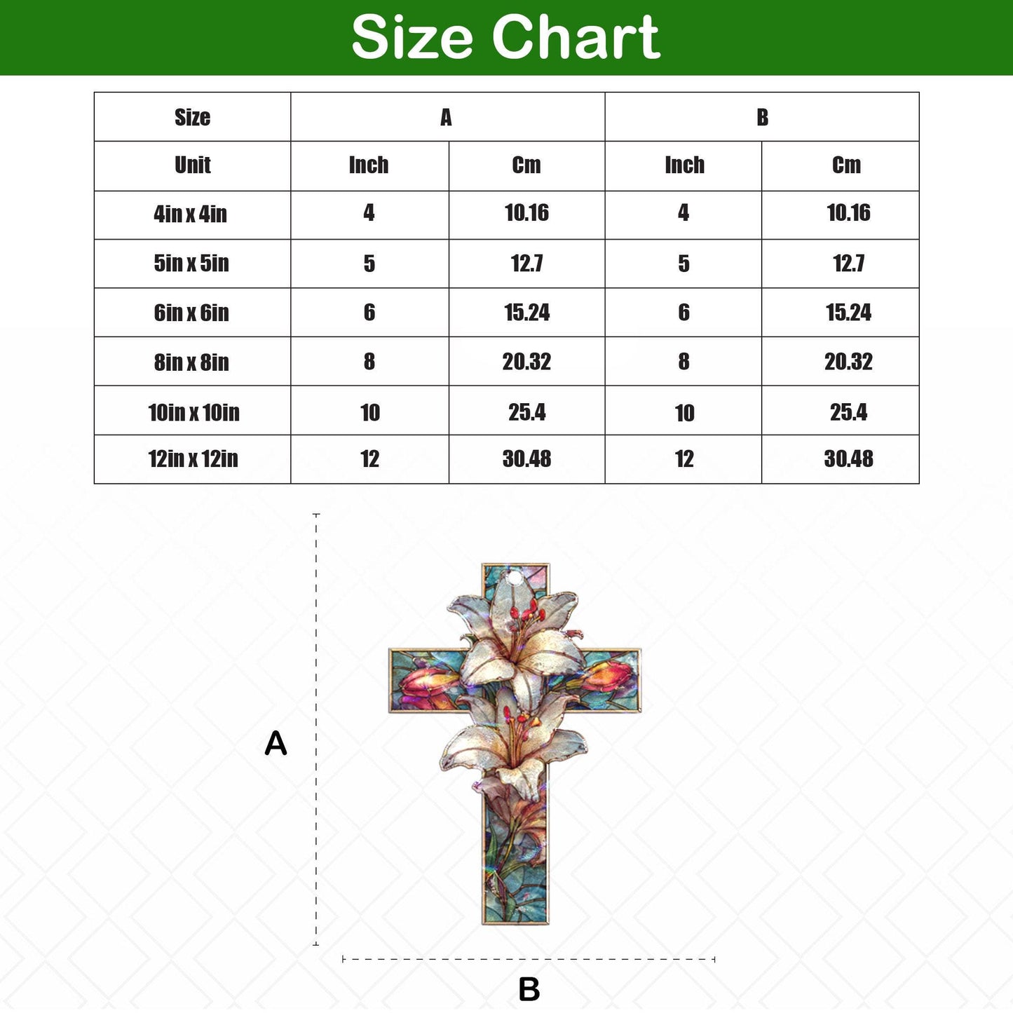 Lily Cross Acrylic Suncatcher, Christian Window Hanging, Floral Stained Glass Style Sun Catcher, Religious Home Decor Gift