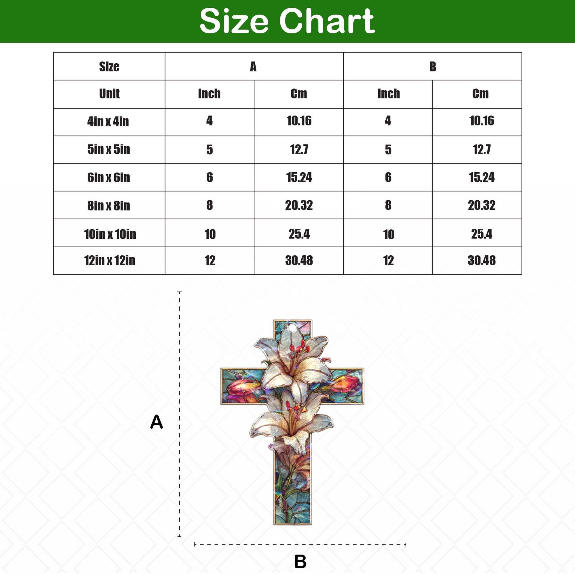 Lily Cross Acrylic Suncatcher, Christian Window Hanging, Floral Stained Glass Style Sun Catcher, Religious Home Decor Gift