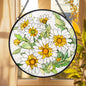 Daisy Flower Stained Glass Suncatcher, White Yellow Floral Window Hanging, Spring Nature Decor, Bright Sun Catcher, Gift for Flower Lovers