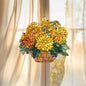 Yellow Chrysanthemum Acrylic Suncatcher, Floral Window Hanging, Stained Glass Style Flower Decor, Autumn Home Accent, Gift for Flower Lovers