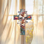 Lily Cross Acrylic Suncatcher, Christian Window Hanging, Floral Stained Glass Style Sun Catcher, Religious Home Decor Gift