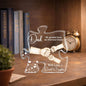 Personalized Dad Puzzle Plaque, My Greatest Hero My First Best Friend, Custom Father’s Day Gift from Kids, Acrylic Dad Keepsake