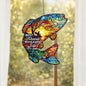 Fishing Memorial Suncatcher, Personalized Fisherman Gift In Memory Of Dad, Custom Name Sympathy Gift, In Loving Memory Window Hanging Decor